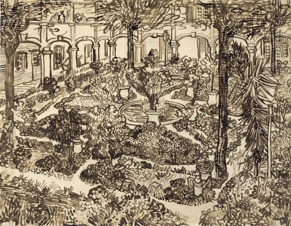 Vincent van Gogh, Le jardin de l'hôpital, Arles, mai 1899, 46.6x59.9cm