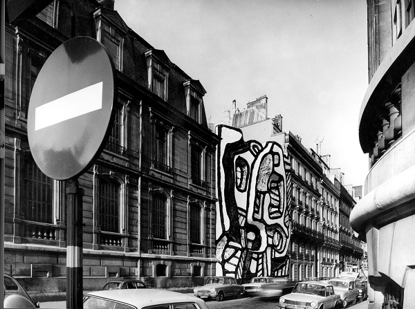 Jean Dubuffet, Élément bleu XI, photomontage, 1967
